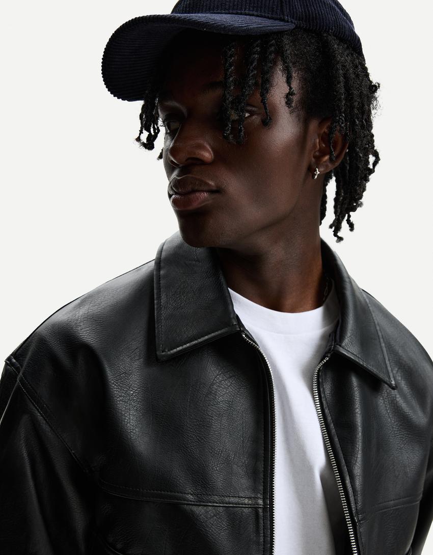 Faux Leather Jacket