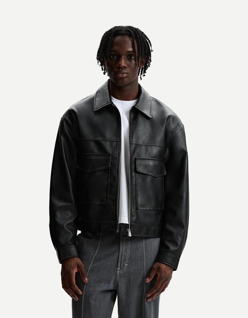 Faux Leather Jacket