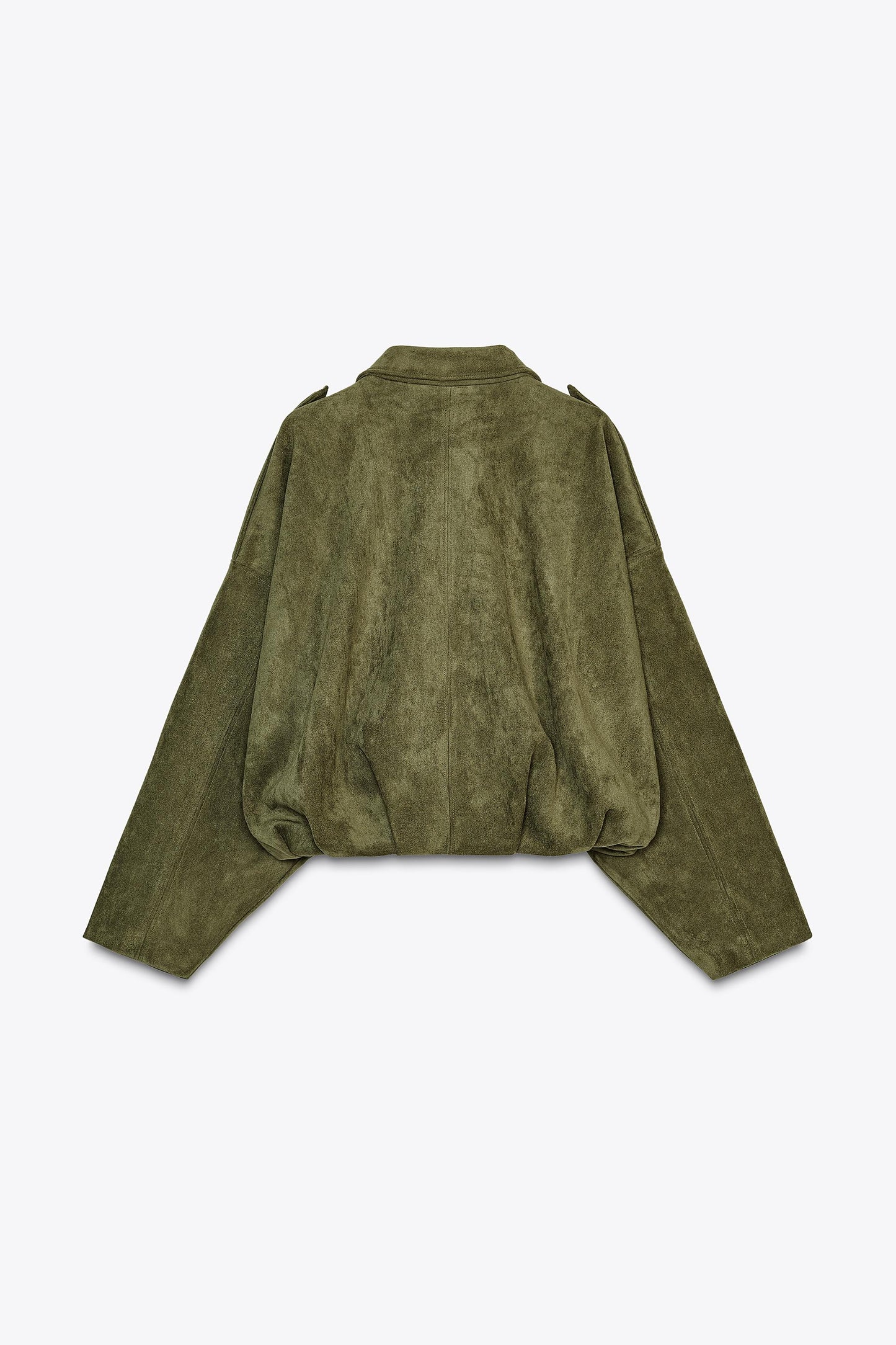 FAUX SUEDE BOMBER JACKET