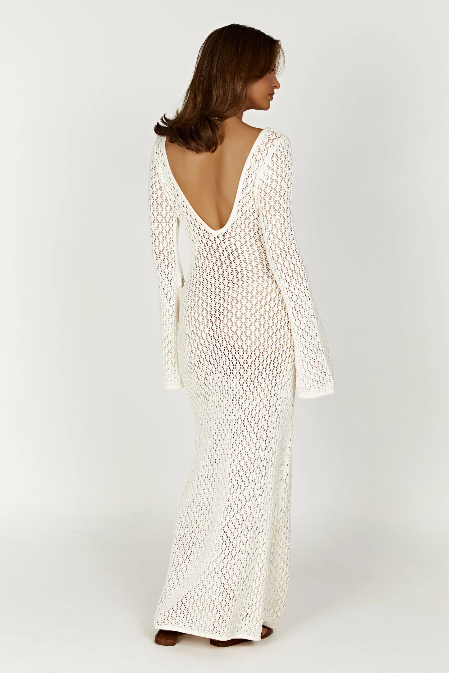 CROCHET MAXI DRESS - WHITE