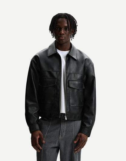 Faux Leather Jacket