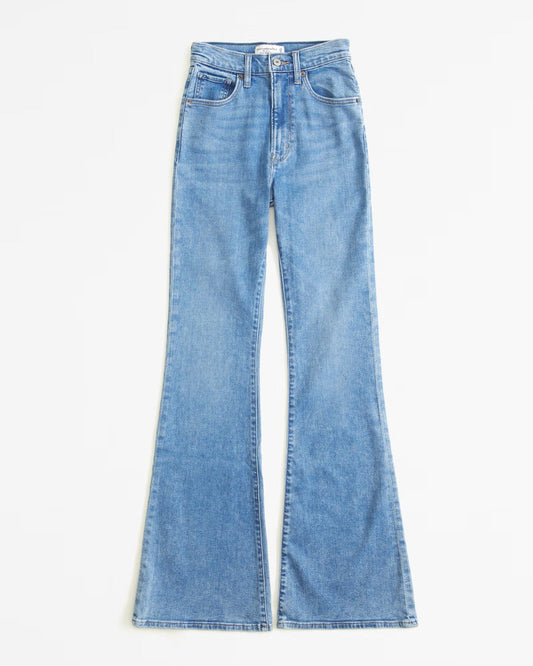 High Rise Stretch Flare Jeans