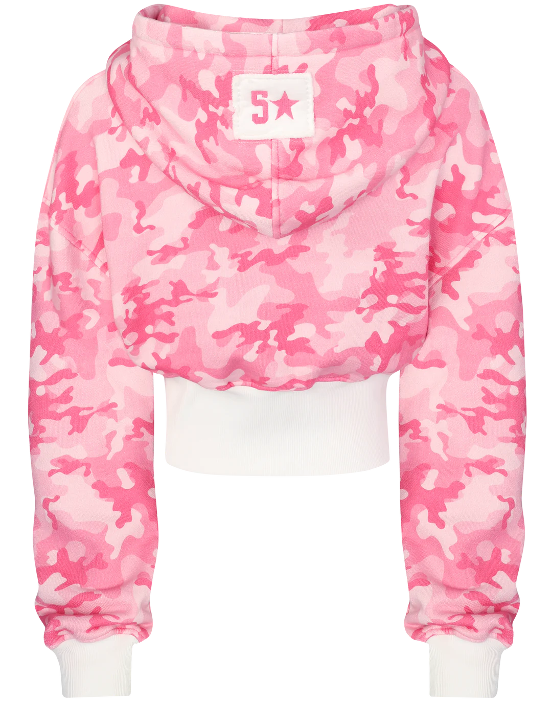 Camo Cropped Zip Hoodie
