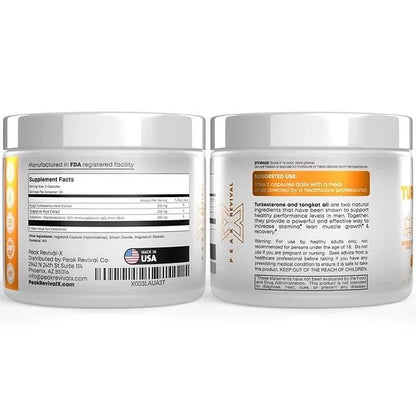 Turkesterone + Tongkat Ali | Natural Muscle Support & Recovery Capsules (1000mg)